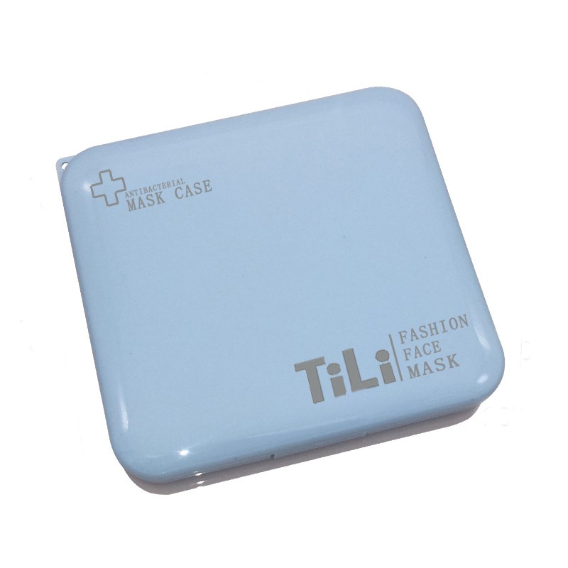 Τετραγωνη αντιβακτηριακή θήκη TiLi γαλάζια